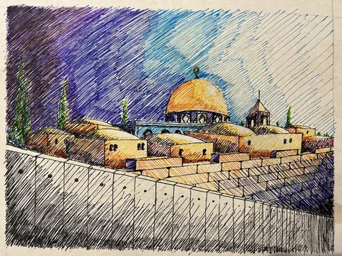 حول المدينة — 2024, حبر على كارتون