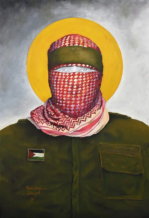 المقاتل القدسي — 2024, زيت على قماش